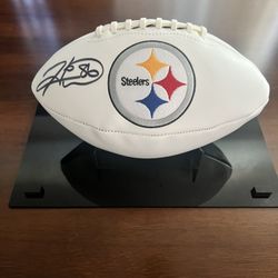 Pittsburgh Steelers Heinz Ward Signed Steelers logo football
