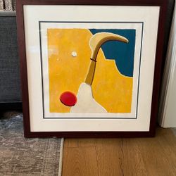 Framed Basque Jai alai Painting