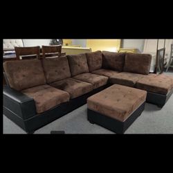 New Sectional + Ottoman 