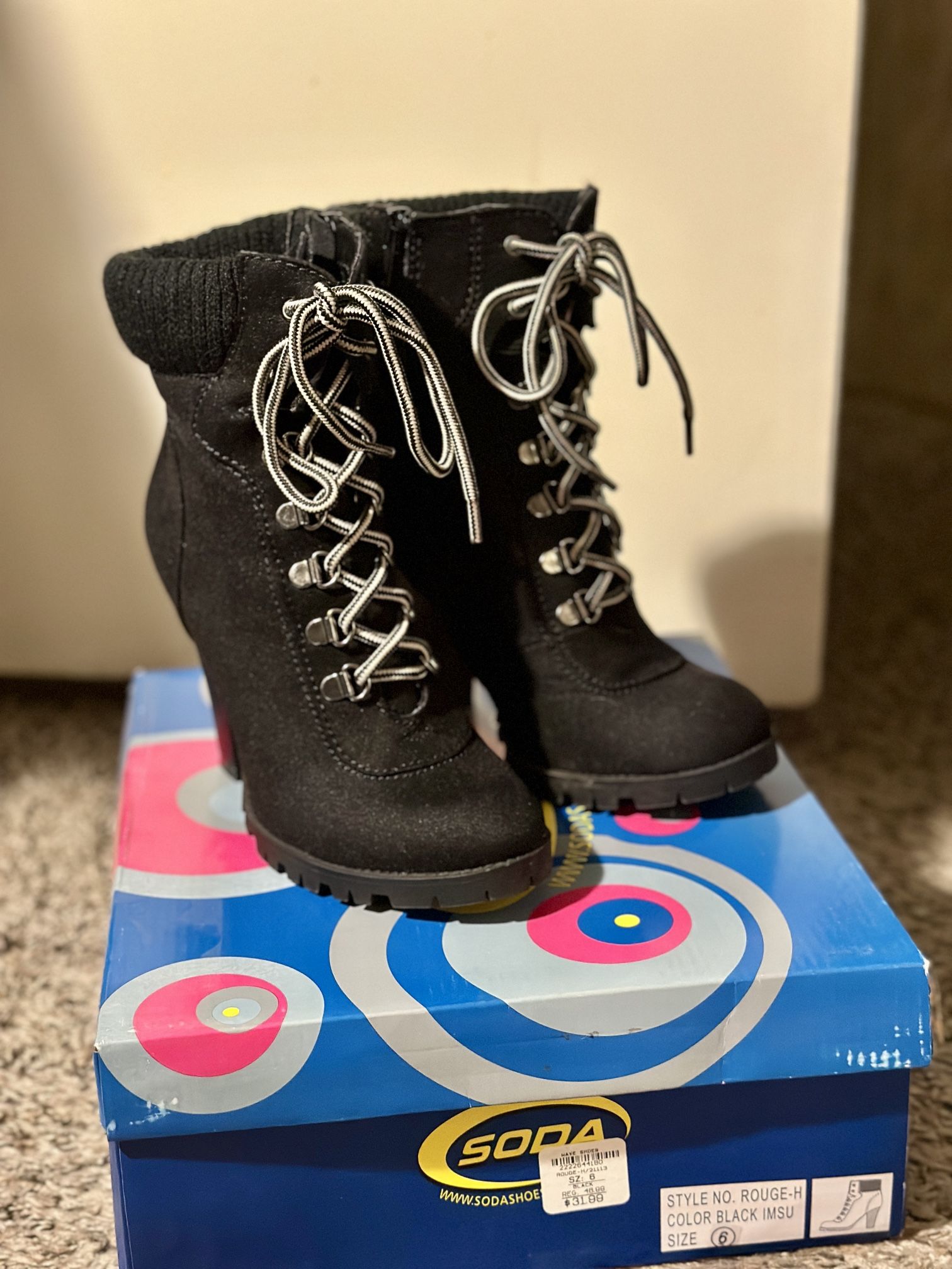 Black Imsu Rogue Heel Boots