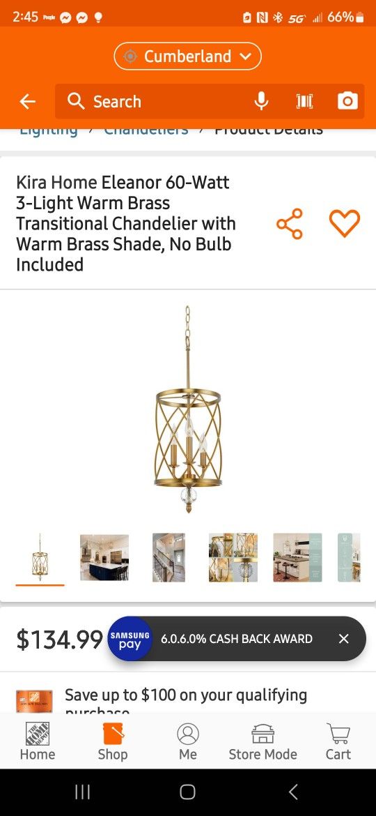 3 Bulb Chandelier Entry Light