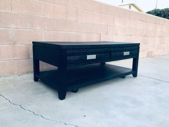Elevations Black Storage Coffee Table