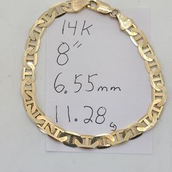 14k Gold Mariner Link Bracelet