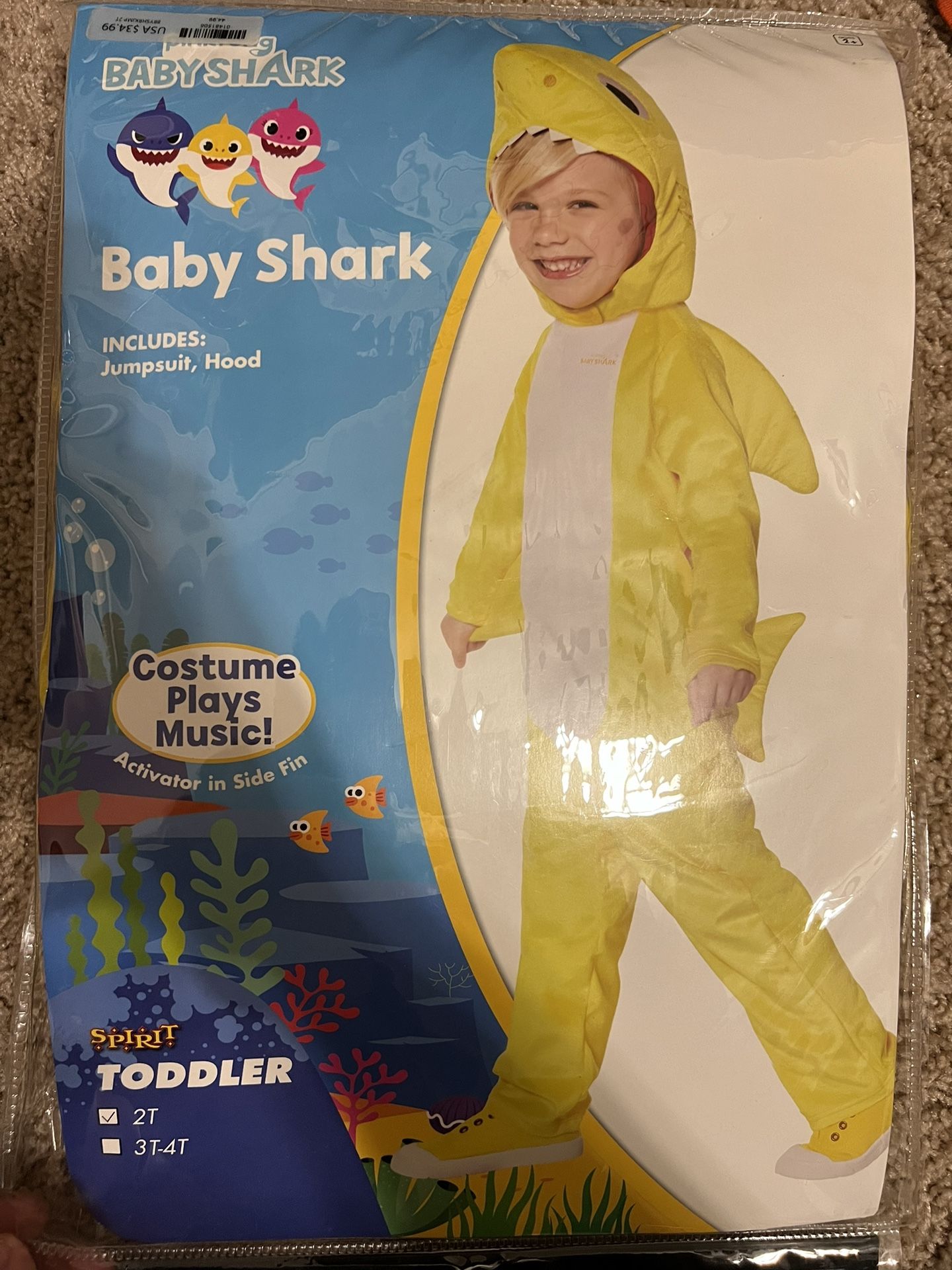 Costume- Baby Shark- 2T