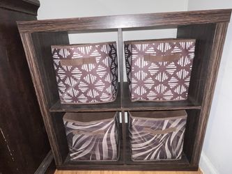 4-Cube Storage Shelf + 4 Bins