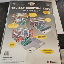 Vintage chevron toy car carrying case sealed
