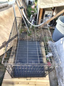 Foldable dog metal crate