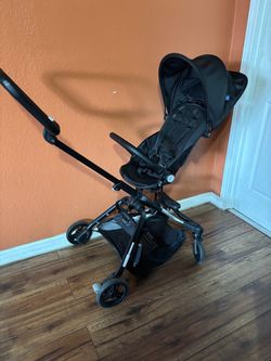 Black Baby Stroller with Canopy