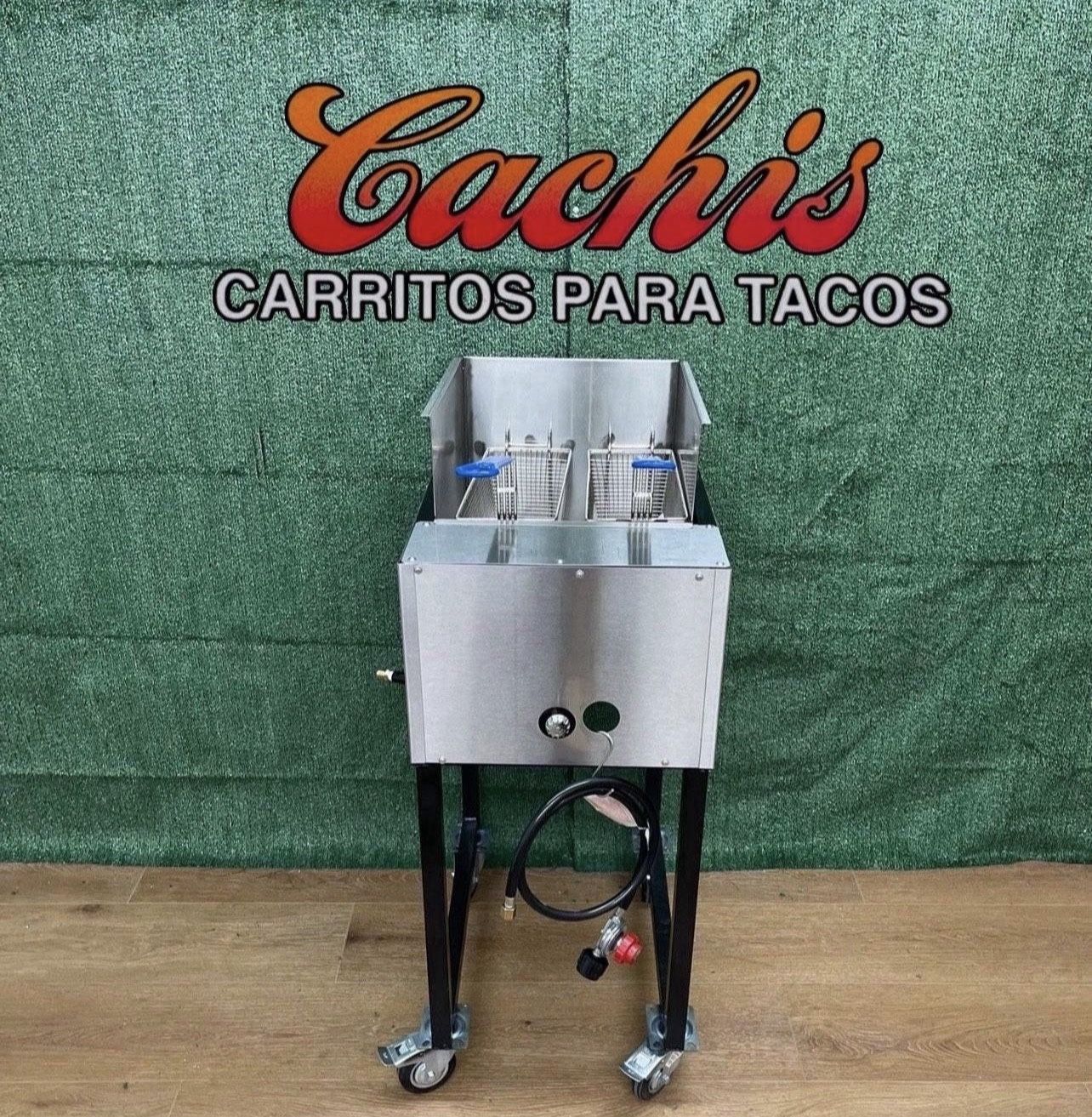 Freidora De 2 Canastas | Incluye 2 Canastas Y Manguera Con Regulador | 2 Basket Deep Fryer |
