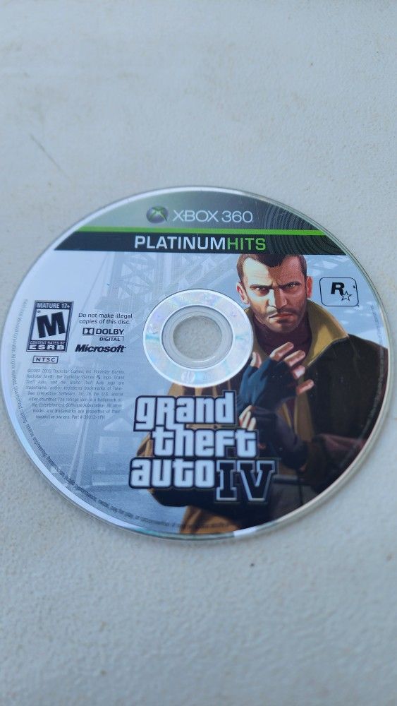 Grand Theft Auto IV - Xbox 360 Surface Scratch