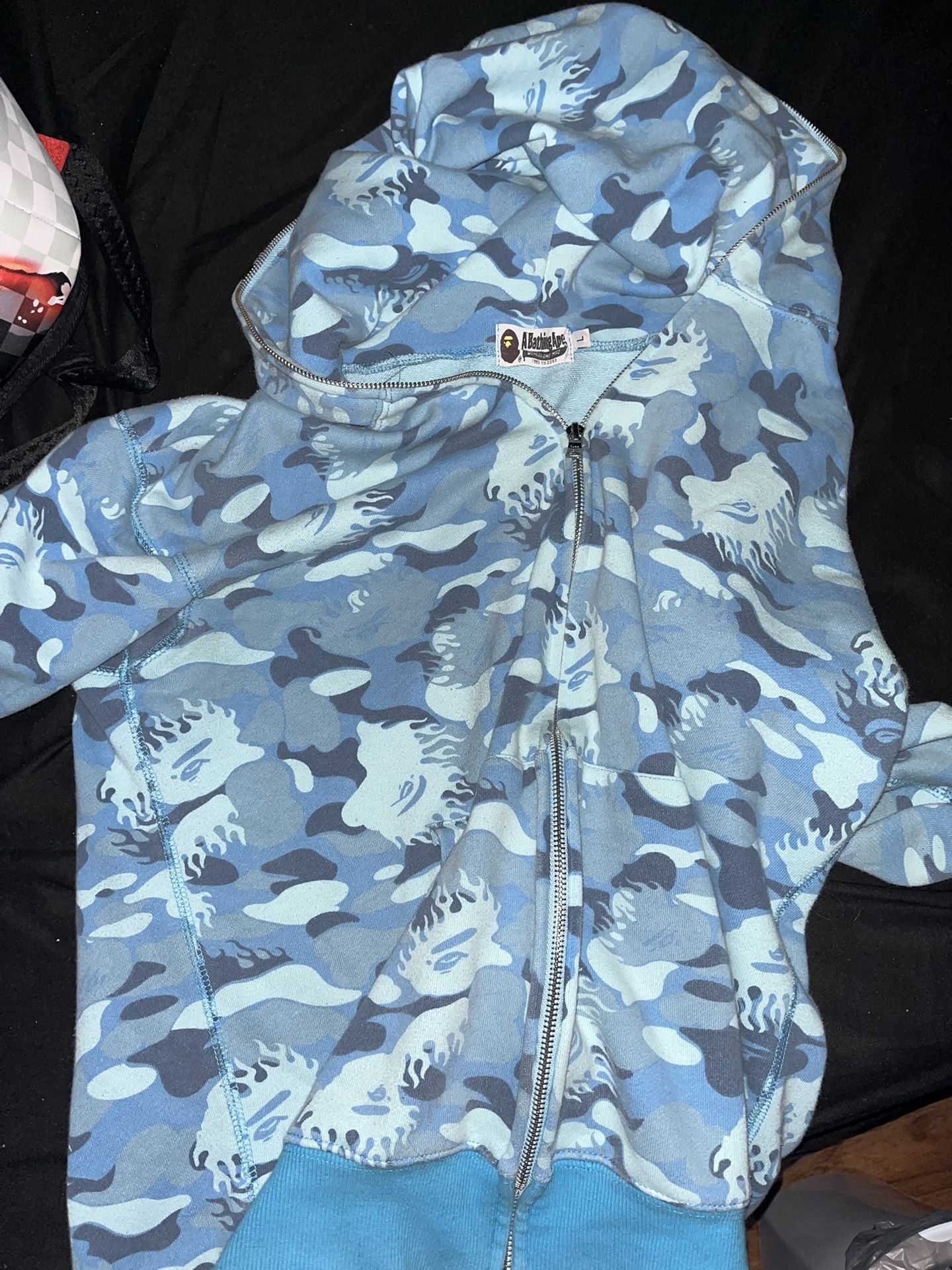 Bape hoodie blue