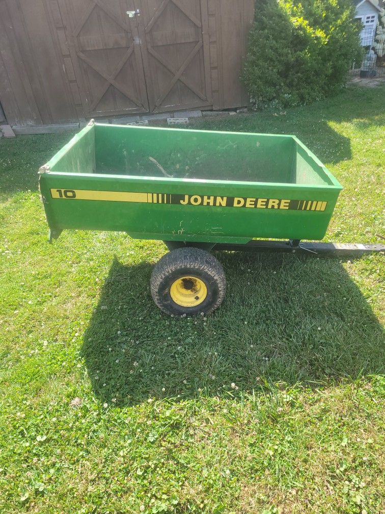 John Deere 10 Steel Tow Behind Dump Cart/ Trailer
