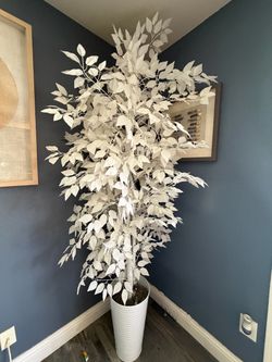 White trees