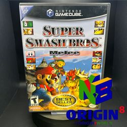 Super Smash Bros Melee (Nintendo GameCube, 2001) CIB w/ Manual 