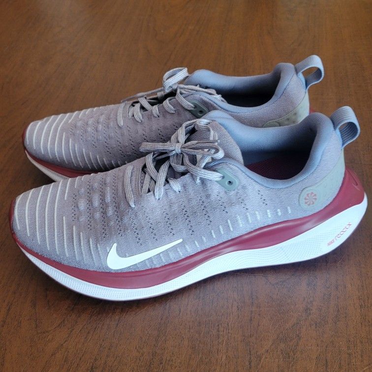 Nike ReactX Infinity Run Running & Jogging Shoes Men's Gray/Crimson  US 
Size 11, EUR 45. Perfect shape, like new, no box. Wore twice at outdoor 
gym.