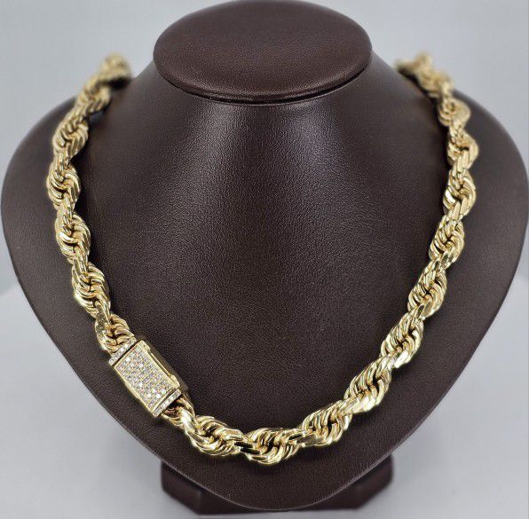 Men's 10kt Gold Thick Rope Chain 188 Grams 