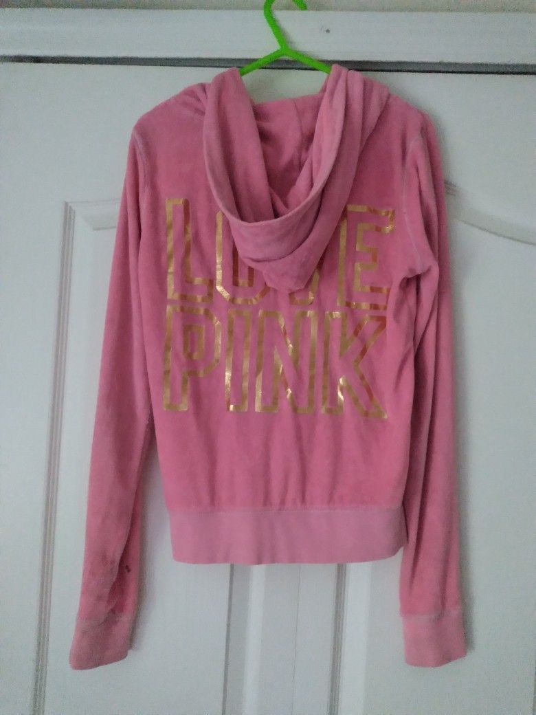 VS Pink Jacket Size Xsmall