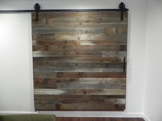 Grey barn door