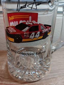 1993 Slim Jim NASCAR #44 Collectors Edition Glass Mug