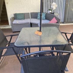 Patio Table/ 4 Chairs and Couches 