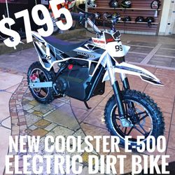 Coolster E-500 electric dirt bike $795 cash price Plus taxes 