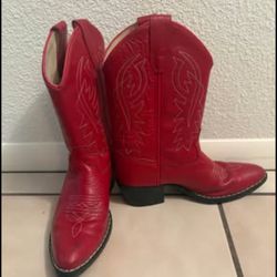 Red old west Cowboy Boots