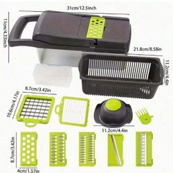 16PCS Vegetable Chopper, Professional Onion Chopper, Multi-Functional Food Chopper, Kitchen Vegetable Slicer/Dicer, Vegetable Chopper,