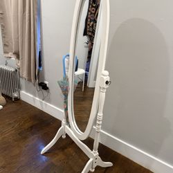 White Cheval Floor Mirror 