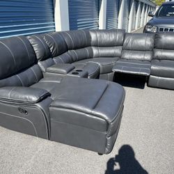 Power Reclining Sectional Couch