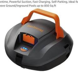 Pool Vacuum Robot, Cordless Robotic Pool Cleaner with 100 Mins Runtime, Powerful Suction, Fast Charg