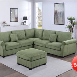 Sectional With Ottoman 