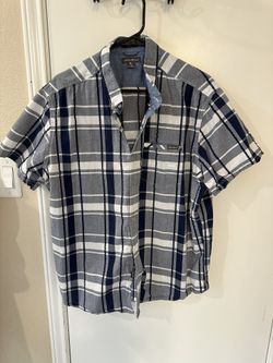 Men's Blue Plaid Shirt