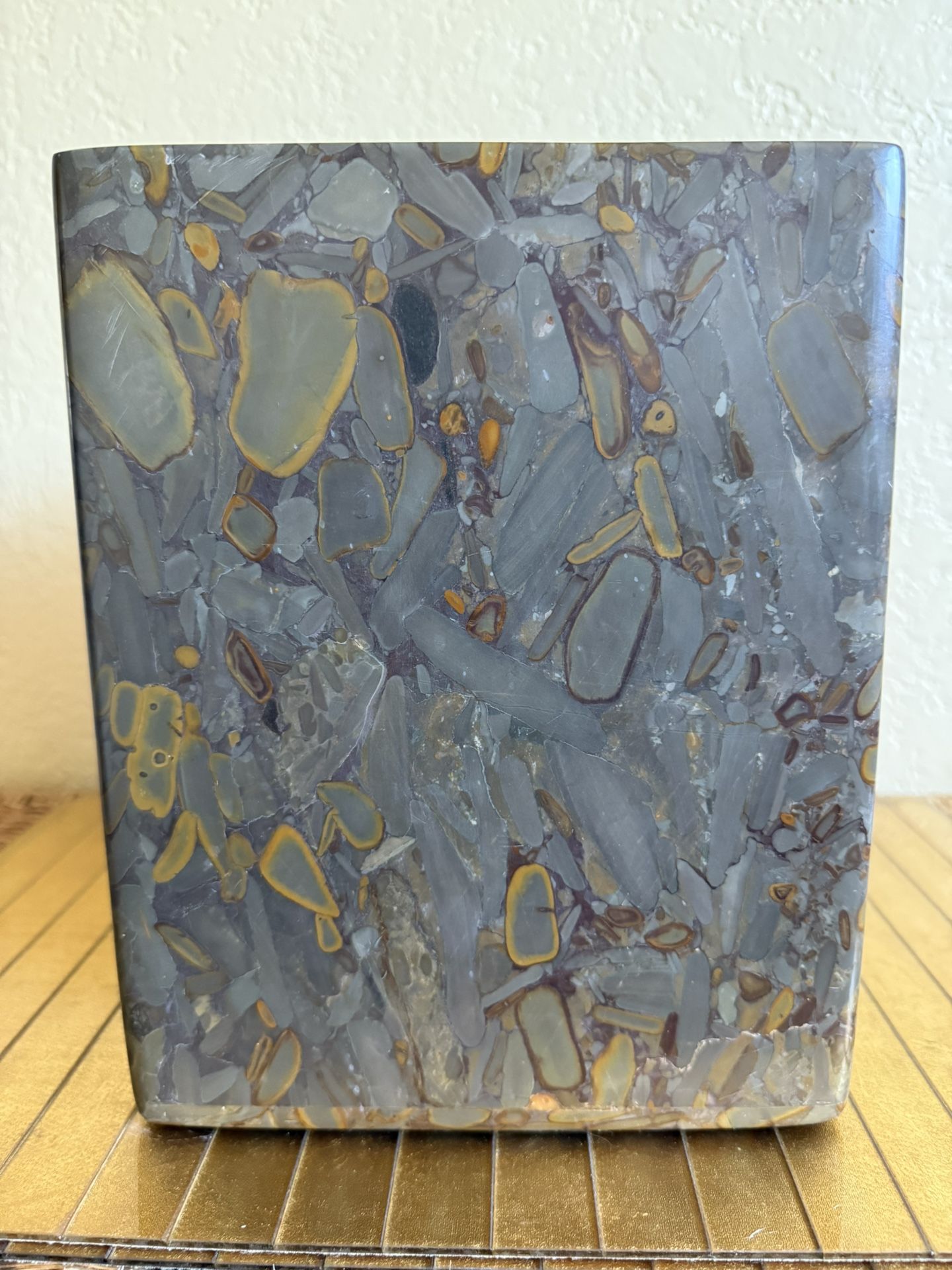 Natural Bamboo Leaf Stone, Crystal Quartz Box Rare