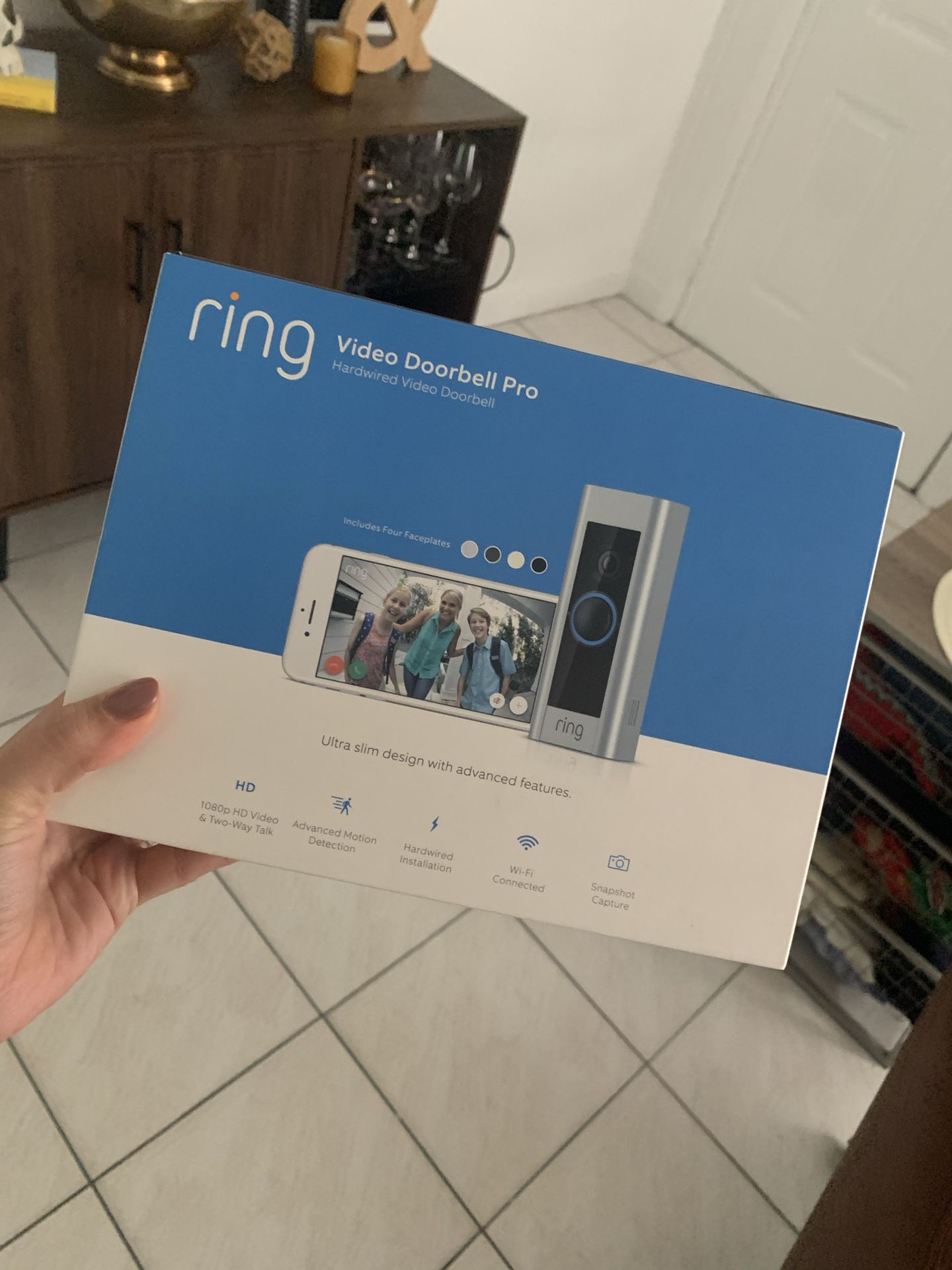 Ring Video Doorbell Pro, with HD Video (existing doorbell wiring required)