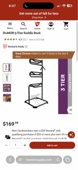3 saddle rack holder