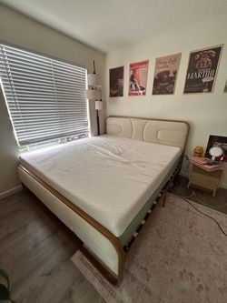 King sized bed frame & mattress