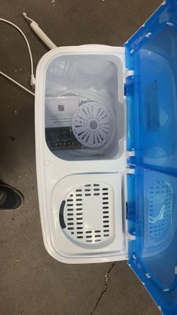 17.6 lbs Portable Small Washing Machine, Mini Washing Machine, Dual Tub Washer and Spinner