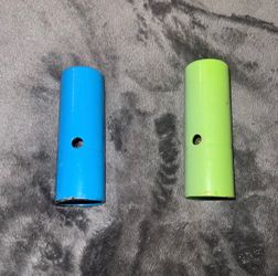 BMX Bicycle Blue and Lime Green Pegs x2