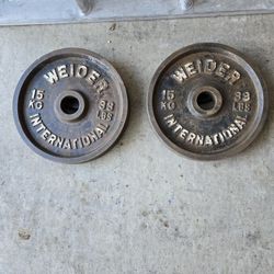 Rusty 33lb Olympic Weight Plates 