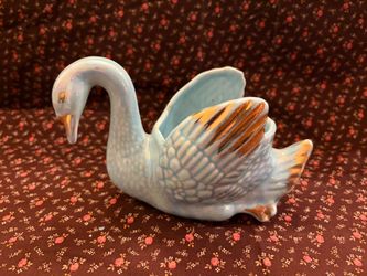 Vintage blue swan