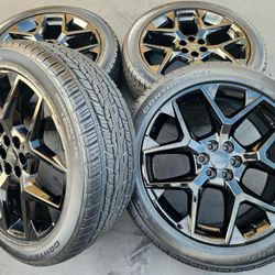 22” Chevy Traverse Blazer 2026 New Gloss Black Wheels and Tires