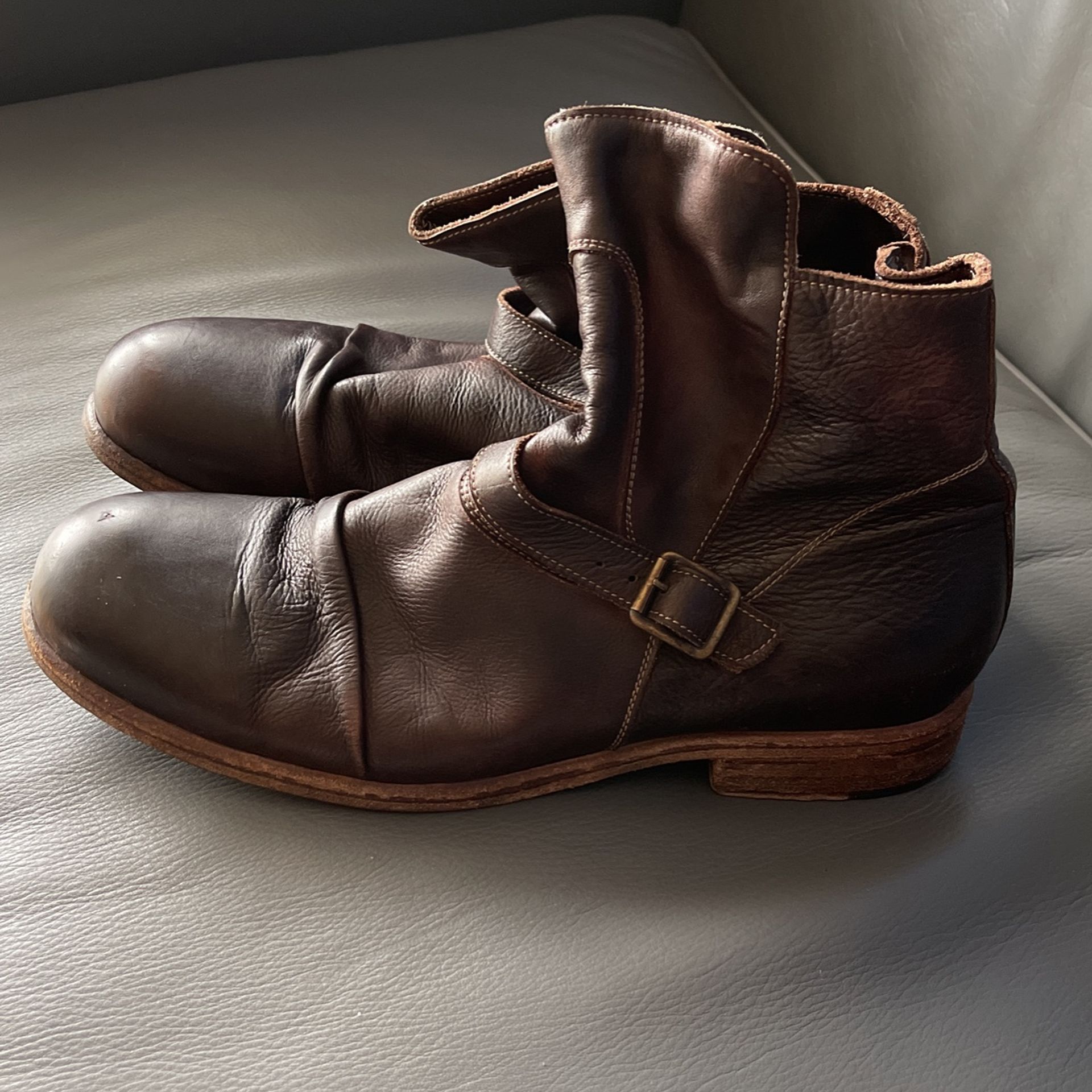 Men’s Shoto Brown Zip Boots Size 9