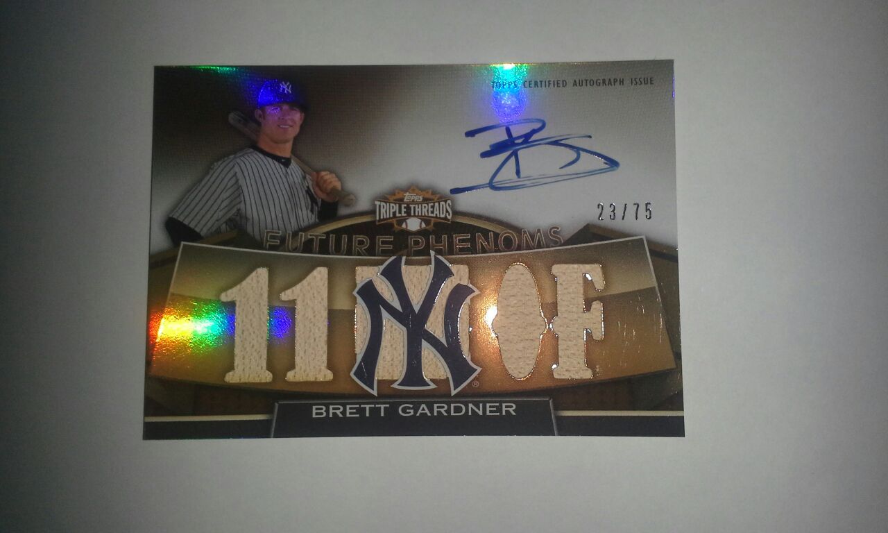 Autographed Brett Gardner Baseball Card