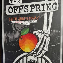 The Offspring Smash Concert Poster 30th Anniversary 6/01 Honda Center 
