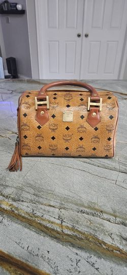 MCM Visetos Satchel With Tassel 