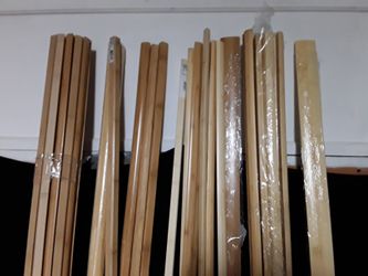 51 pieces @8' " solid BAMBOO 1/4" round trim