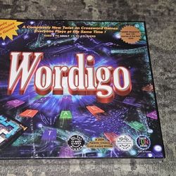 WORDIGO ~ A NEW TWIST ON CROSSWORD GAMES (2003). BRAND NEW & FACTORY SEALED!!