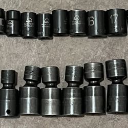 Snap On 12pc Swivel Sockets 3/8 Metric