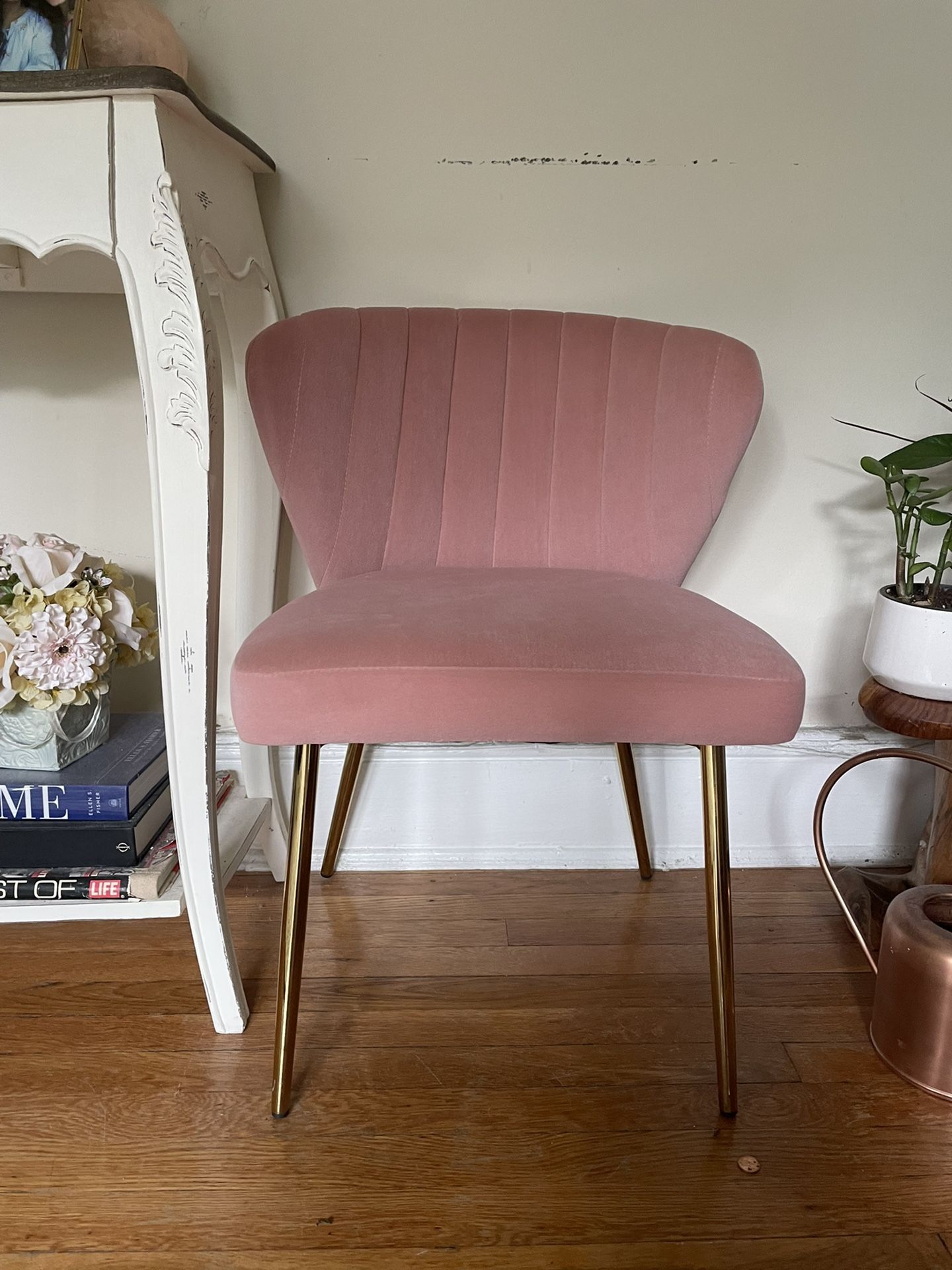 Beautiful Rose Pink Side Chair