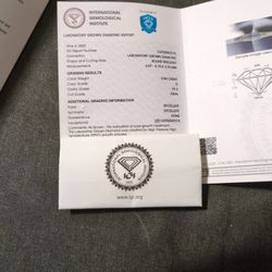 IGI Certified Round  Lab Diamond 0.84ct